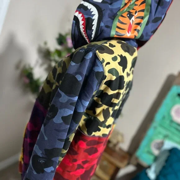 BAPE Mix Camo Shark Hoodie
